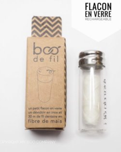 Fil dentaire rechargeable et compostable